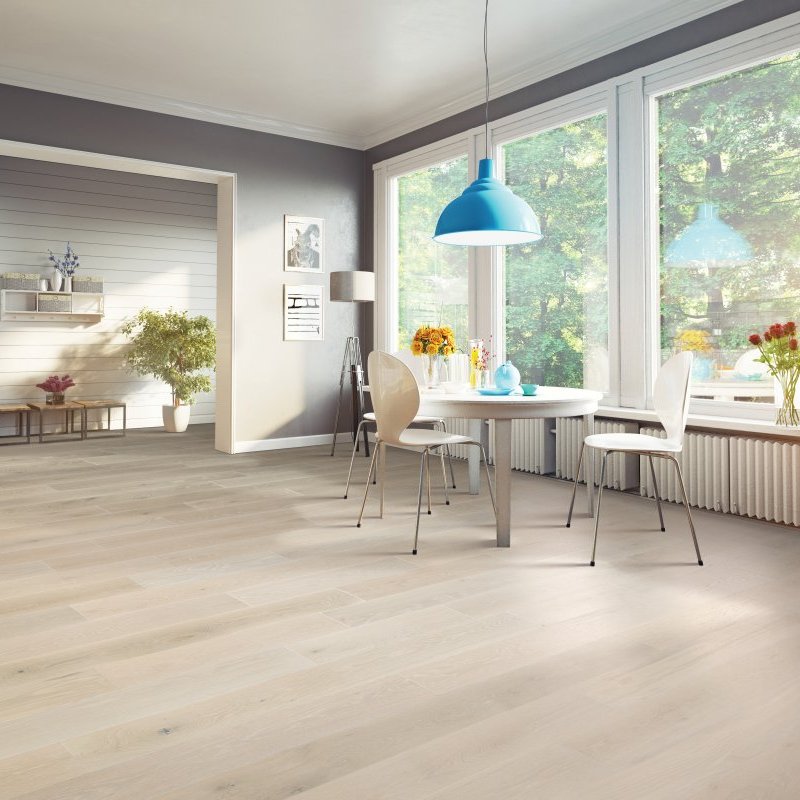 Wood floor installation from Kimi's Carpets Plus | Fuquay-Varina, NC